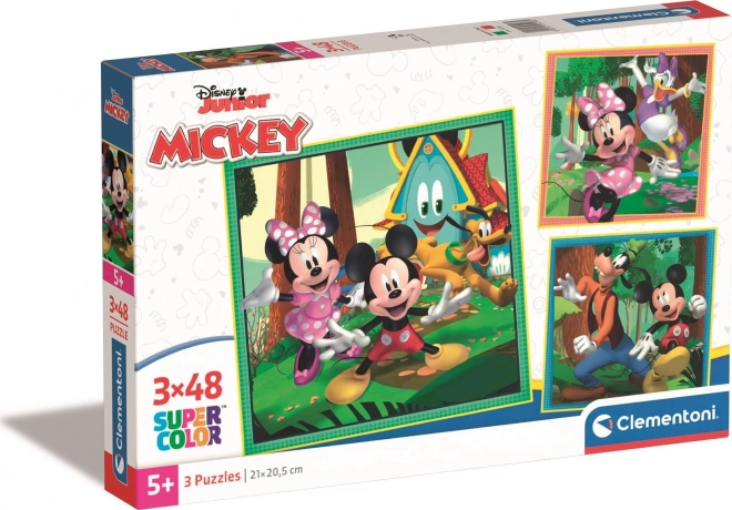 Sada puzzle 3×48 dílků MICKEY A PŘÁTELÉ – CLEMENTONI