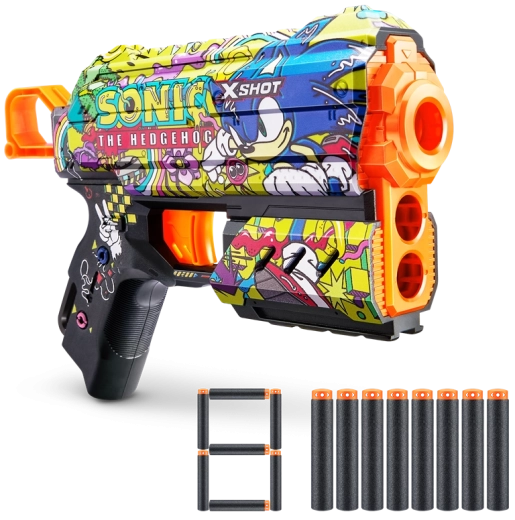 X-Shot Skins Flux SONIC the Hedgehog – pěnový blaster