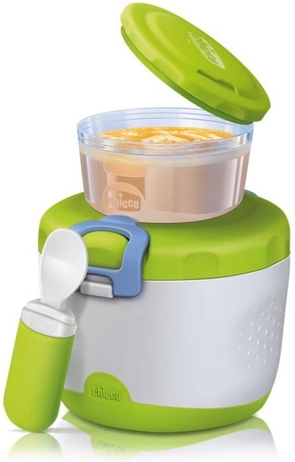 Chicco termo jídelní zásobník s miskou a cestovní lžičkou 350 ml