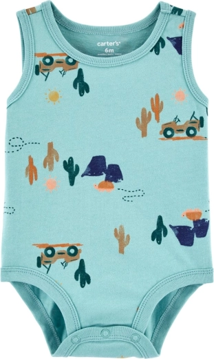 Carter's dětské body bez rukávů Blue jeep pro kluky 24 m