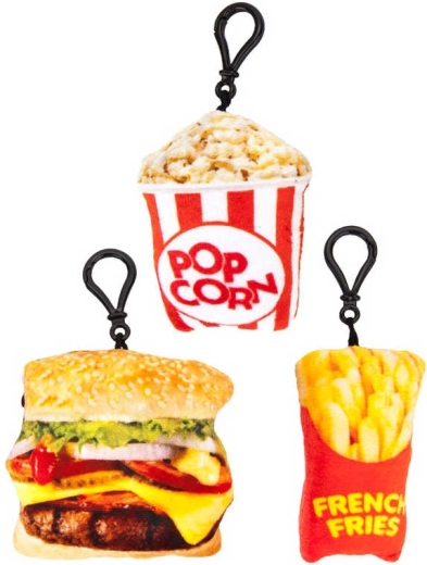 Plyšový přívěsek fast food s klipem 10 cm - 1 kus