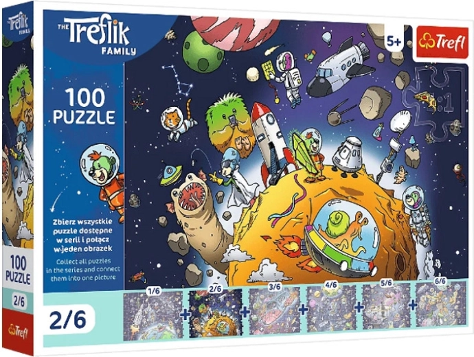 Puzzle Treflik ve vesmíru 100 dílků