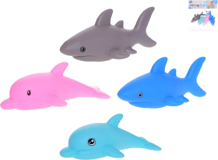 Mořská zvířátka do vany – stříkací sada 4 ks