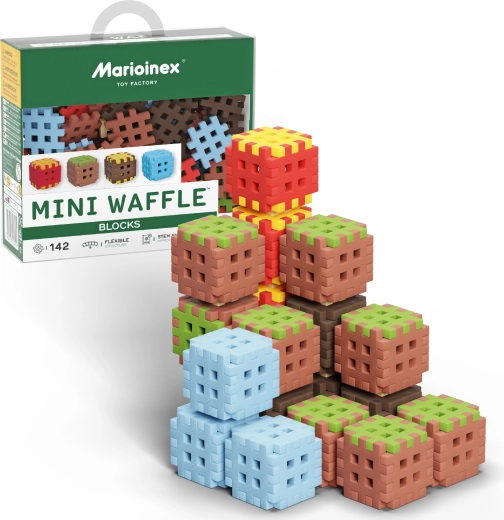 Stavebnice Mini Waffle Blocks 142 dílků MARIOINEX