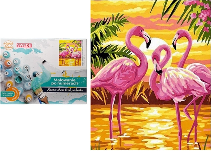 Malování podle čísel Flamingi