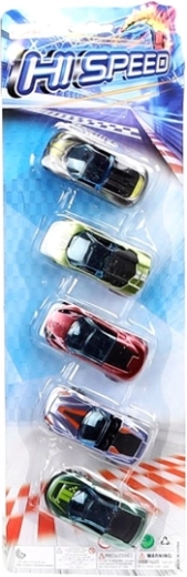 Sada 5 sportovních autíček v blistru