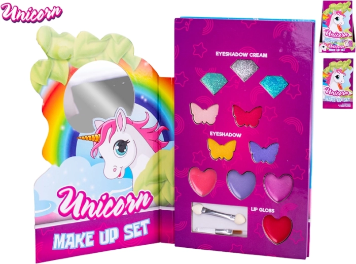 Dětská make-up paletka Unicorn se stíny, třpytkami a lesky na rty