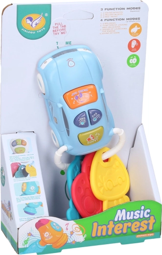 Autíčko s klíčky se světelnými a zvukovými efekty 17 cm - 1 kus