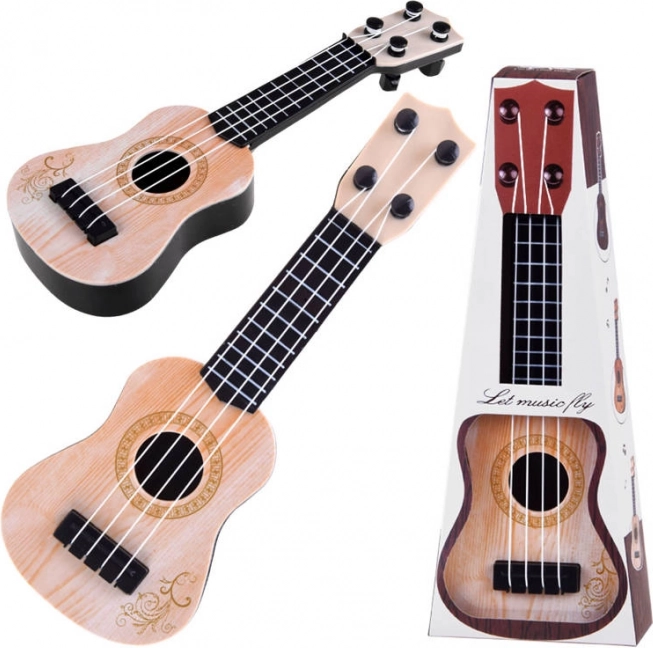 Mini ukulele pro děti 25 cm – Krémová