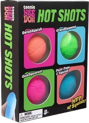Schylling NeeDoh mačkací míčky Hot Shots – sada 4 ks