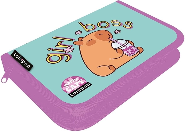 Penál LizzyCard capybara – 1patrový se dvěma chlopněmi