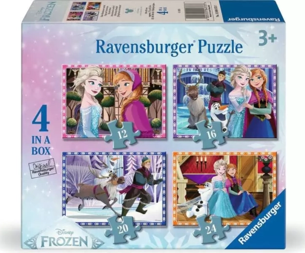 Ravensburger puzzle Ledové království 4v1 (12, 16, 20, 24 dílků)