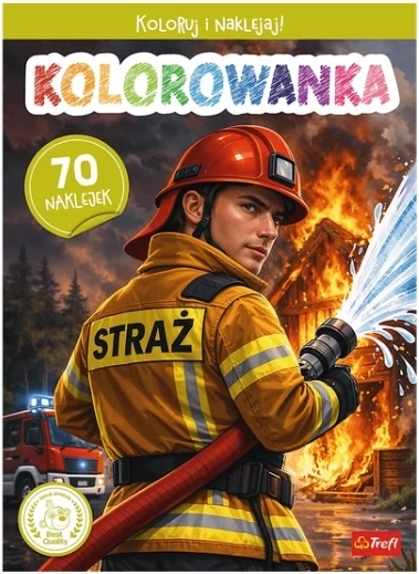 Strażak OSP omalovánky se samolepkami