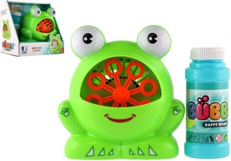 Automatický bublifuk žabka s náplní, plastový stroj na bubliny