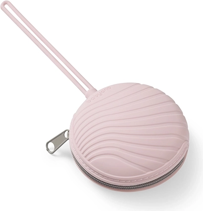 Babyono silikonové pouzdro na dudlík se zipem růžové