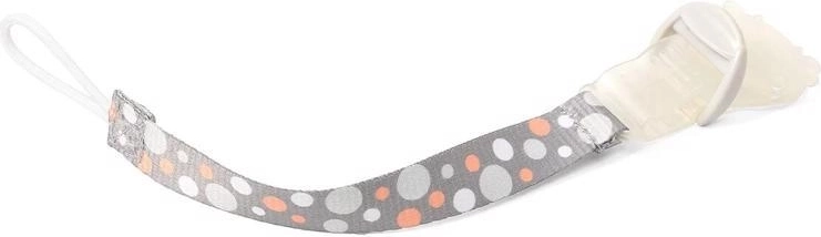 Klip na dudlík BABYONO šedooranžový