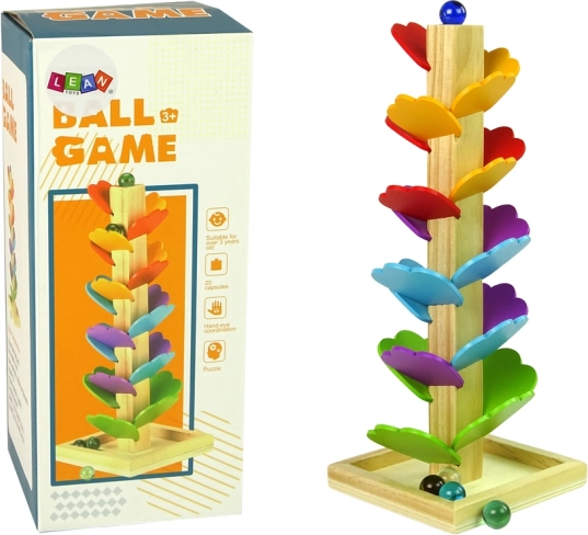 Dřevěný strom dráha pro kuličky