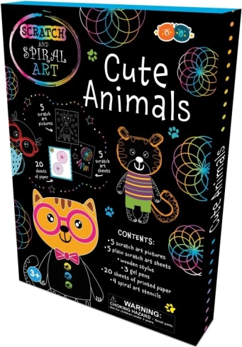 Sada stíracích a spirálových obrázků – veselá zvířátka