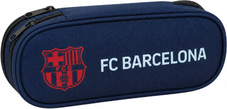 Oválný školní penál FC Barcelona tmavě modrý