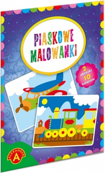 Pískové malování ALEXANDER – vlak a letadlo, kreativní sada pro děti