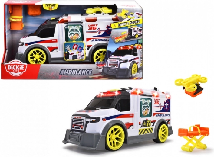 Interaktivní sanitka s doplňky se světly a zvuky DICKIE TOYS