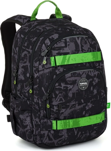 Studentský batoh Topgal Viki graffiti green