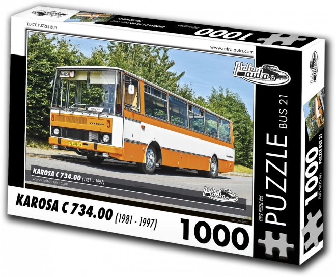 Puzzle Retro-auta Karosa C 734 (1981–1997) – 1000 dílků