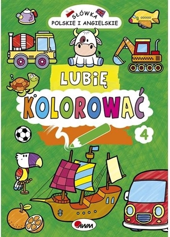 Dětské omalovánky Lubię kolorować – polská a anglická slovíčka