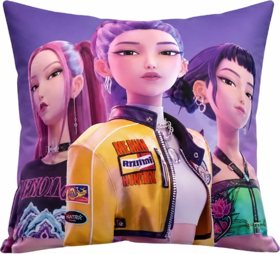 Dekorační polštář K-Pop Demon Hunters Huntrix 40 × 40 cm