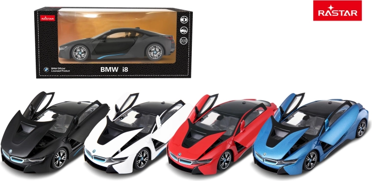 Kovový model auta Rastar BMW i8 1:24 černý