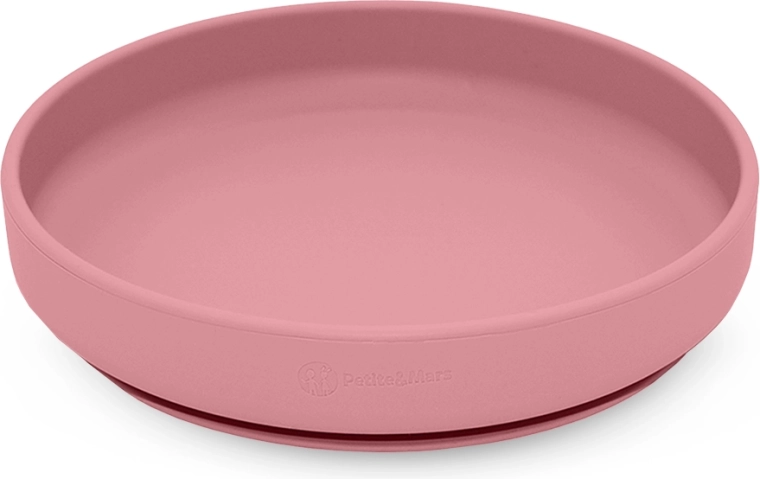 Silikonový talíř s přísavkou Take&Match dusty rose – Petite&Mars