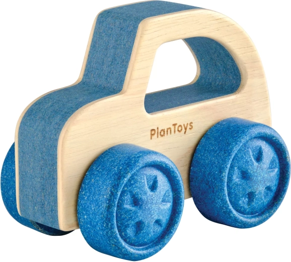 PlanToys dřevěné autíčko osobní auto modré - 1 kus