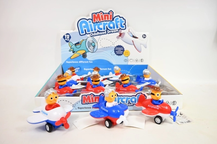 Minio malý letadýlko s figurkou pilota 10 cm