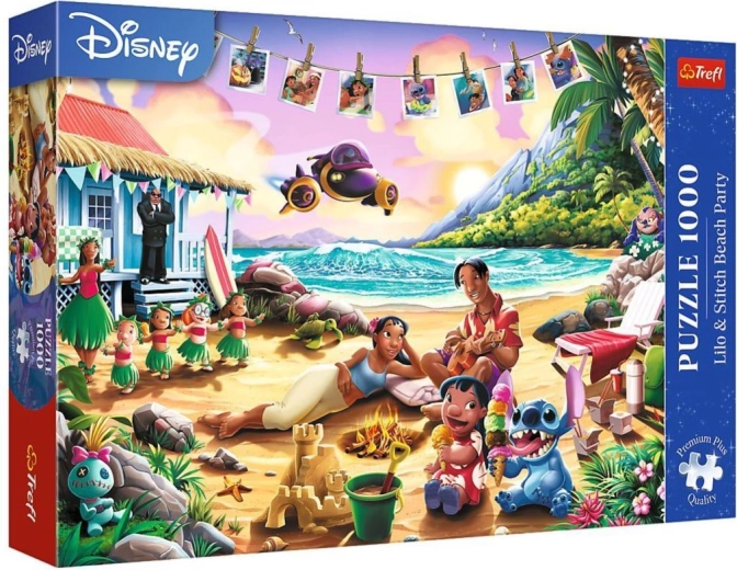 Puzzle LILO & STITCH – plážová párty 1000 dílků