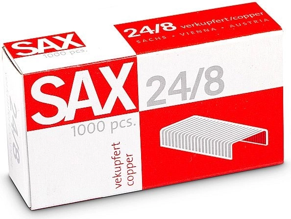 Sešívací spony 24/8 měděné 1000 ks