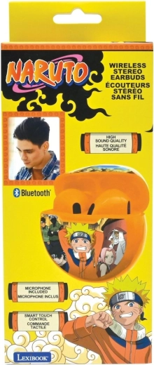 Bezdrátová bluetooth sluchátka do uší Lexibook Naruto s mikrofonem