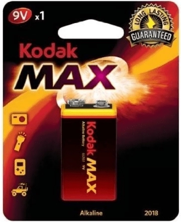 Kodak Alkaline Max 9V alkalická baterie