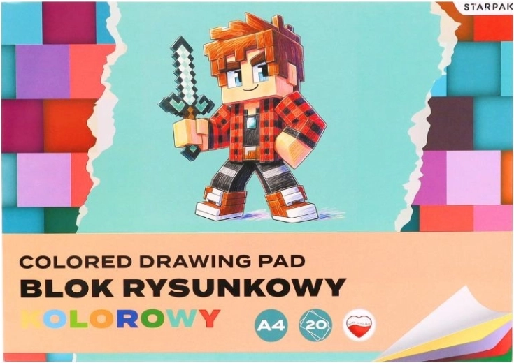 Starpak barevný kreslicí blok Pixel A4, 20 listů