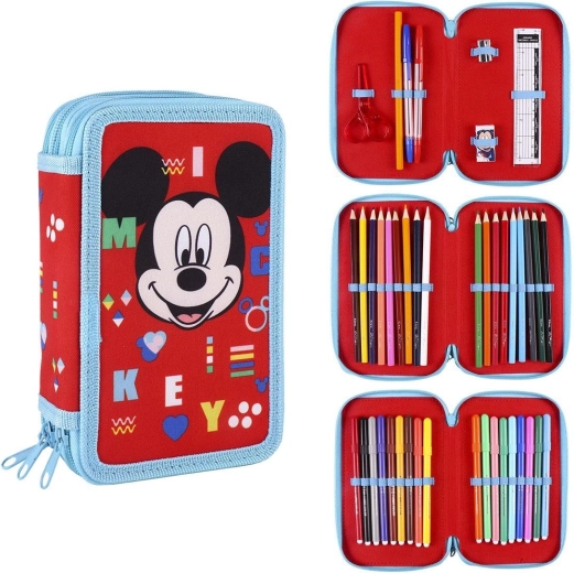 Vybavený třípatrový penál Mickey