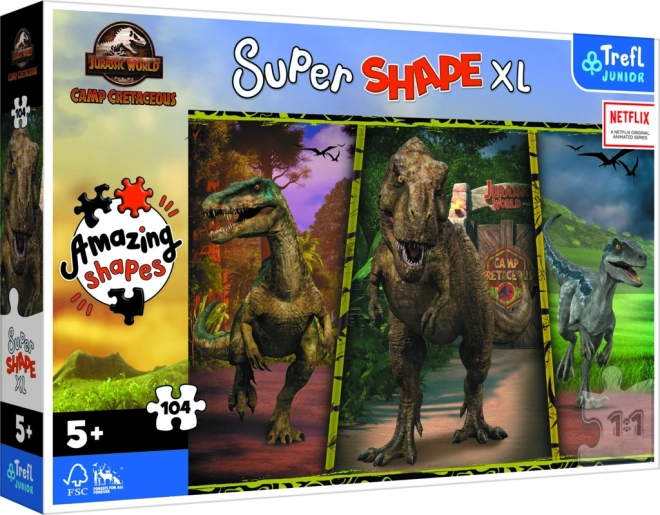 Puzzle XL Super Shape dinosauři JURASSIC WORLD 104 dílků