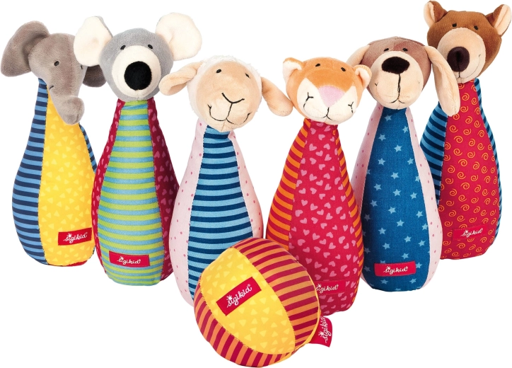 Měkké kuželky pro děti Sigikid – patchwork sada se zvířátky