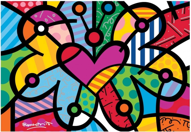 Puzzle Srdcový motýl 2000 dílků BLUEBIRD