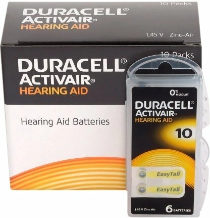 Baterie do naslouchadel DURACELL Activair 10, 6 ks