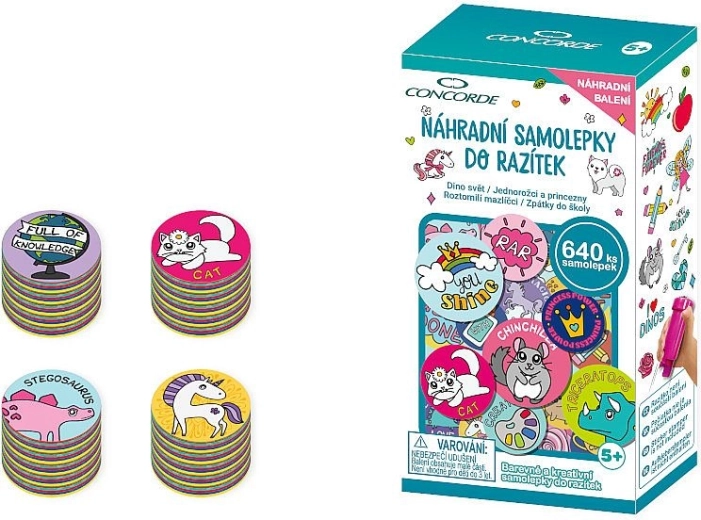 Náhradní samolepky do razítek CONCORDE – asort
