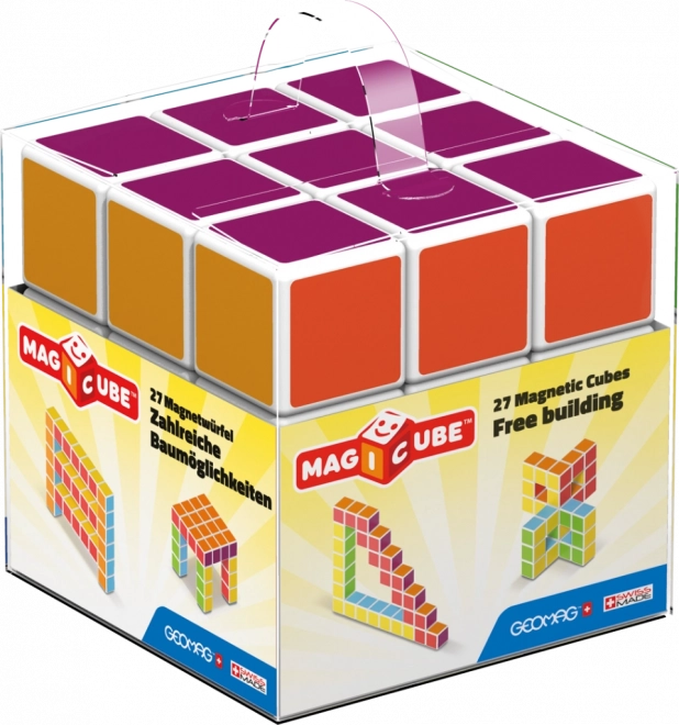 Magnetické kostky GEOMAG Magicube Free Building – sada 27 kostek