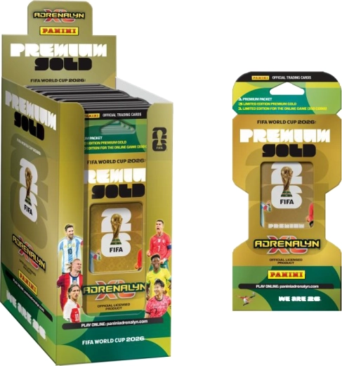 FIFA World Cup 2026 Adrenalyn XL premium gold flow pack box (10 balíčků)