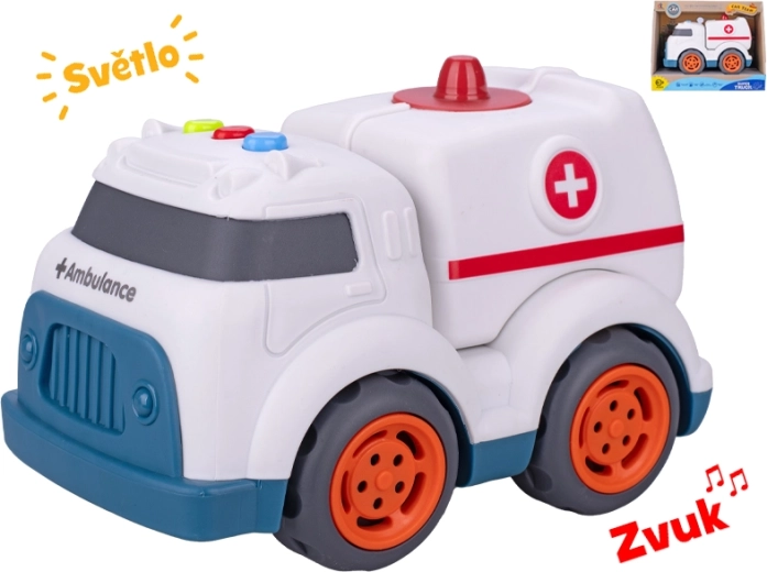 Auto ambulance se světly a zvuky 17 cm