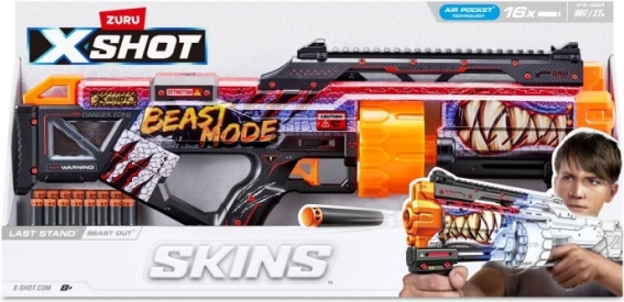 X-Shot skins last stand beast mode – dětský pěnový blaster (16 šipek)