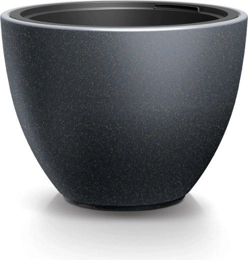 Květináč Heos Eco Wood s vnitřní vložkou, antracit, průměr 39,5 cm