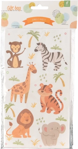 Dárkový pytlík Jungle 12 × 8 × 22 cm (6 ks)